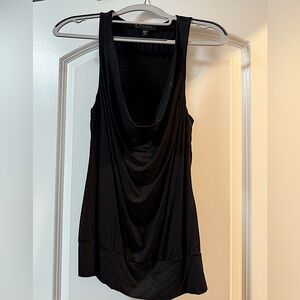 BEBE Black Drape Tank Top